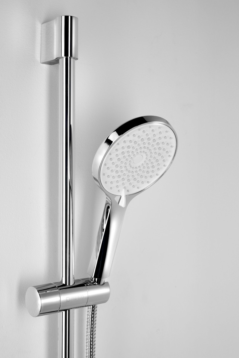 Ruční masážní sprcha, 4 režimy sprchování, silikon trysky, průměr 123mm, chrom 1204-10