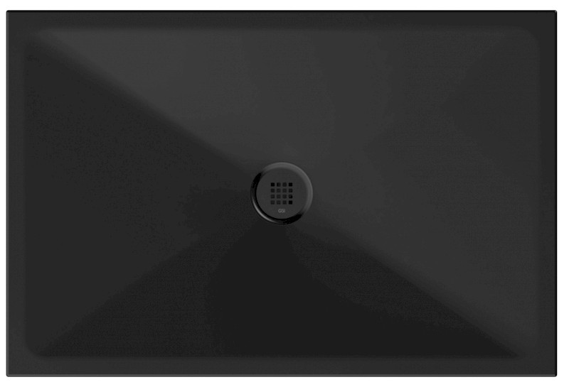 Keramická sprchová vanička, obdélník 120x80x2cm, černá mat 46120826