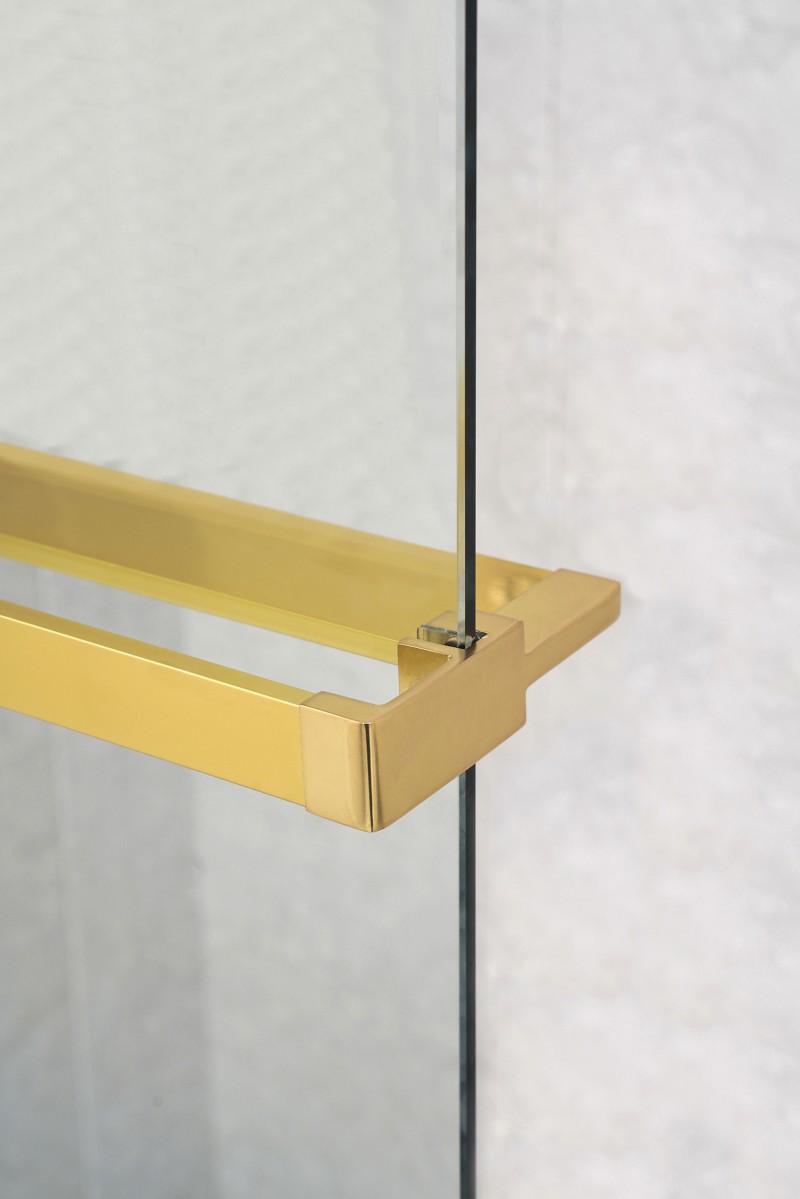 Police zkracovatelná na Walk-in zástěnu 60-140cm, zlato mat EG1446