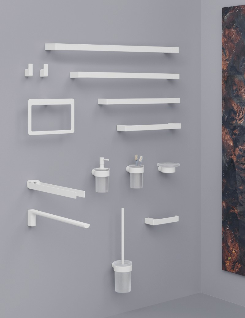 PIRENEI držák ručníků 800mm, bílá mat PI218002