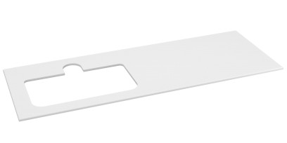 BRAHEA deska rockstone s otvorem 141x51,5cm (70+70cm), levá, bílá mat BL141-0101-L