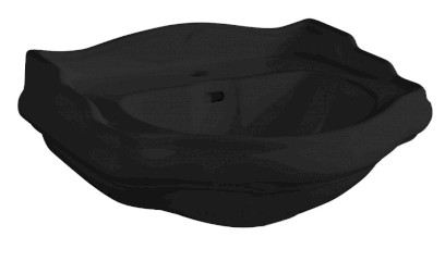 RETRO keramické umyvadlo 56x46,5cm, černá mat 104531