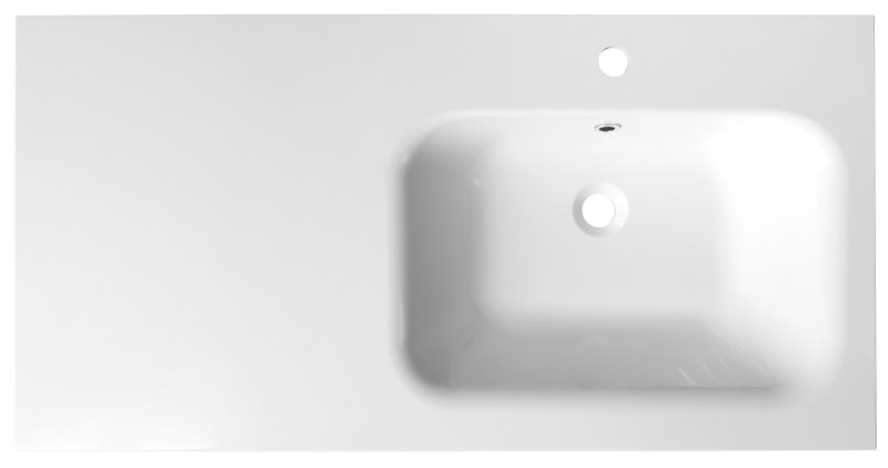 ARECA umyvadlo, litý mramor, 101x51,5cm, pravé, bílá AC101R