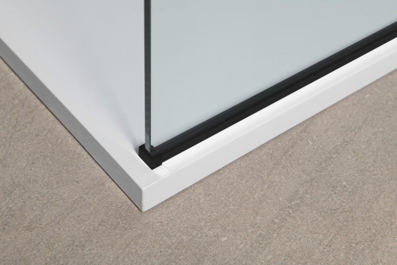 MODULAR SHOWER BLACK jednodílná zástěna pevná k instalaci na zeď, 900 mm MS1-90B