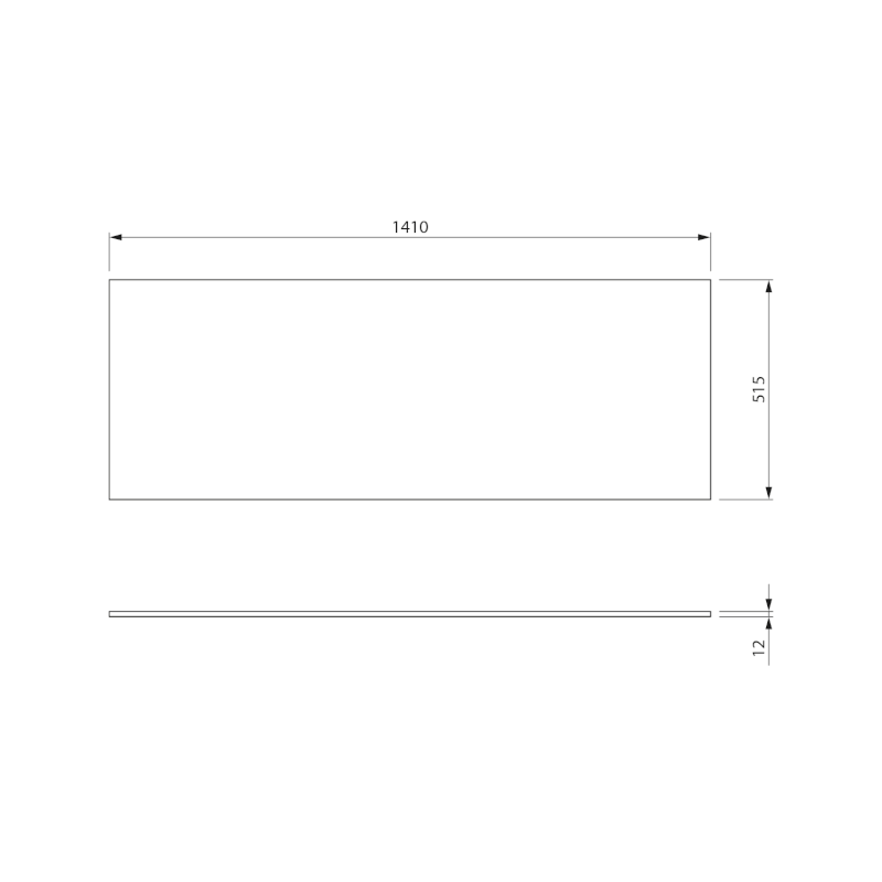 SKA deska Rockstone 141x1,2x51,5cm, bílá mat NR640-0101