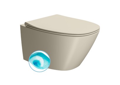 MODO závěsná WC mísa, Swirlflush, 37x54cm, creta dual-mat 841508