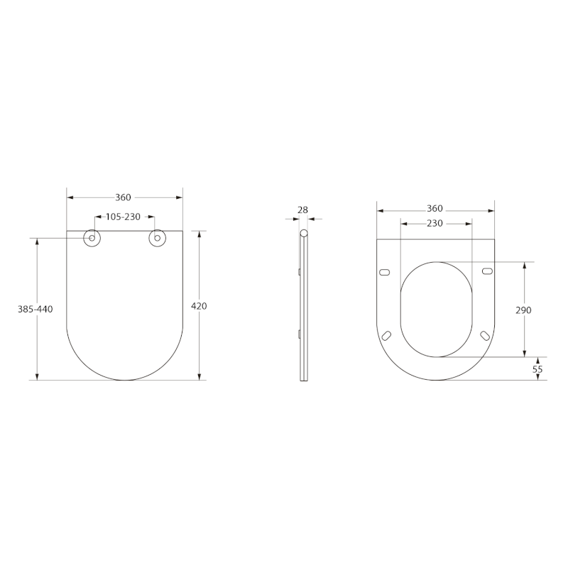 ISABELLA WC sedátko, Soft Close, Easy Take, bílá ES8516