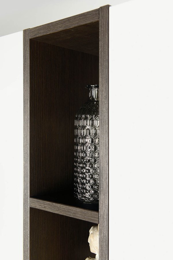 ESPACE otevřená policová skříňka 20x172x32cm, dub stříbrný ESC100-1111