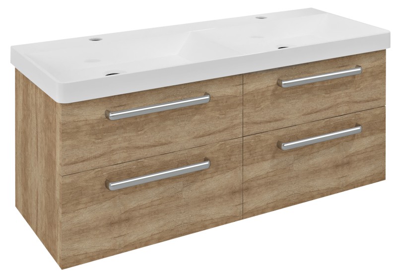 THEIA dvojumyvadlová skříňka 116x50x44,2cm, 4xzásuvka, dub alabama TH120-2222