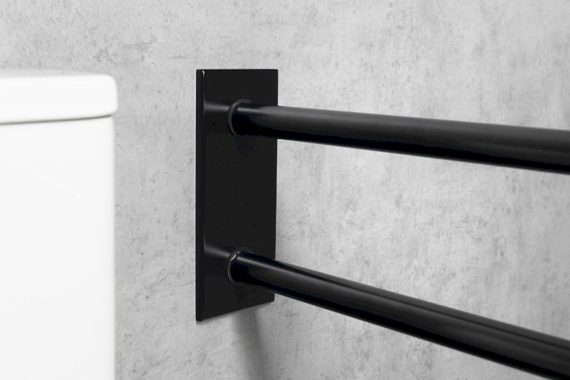 HANDICAP opěrné pevné madlo tvar U 813mm, černá mat XH540B