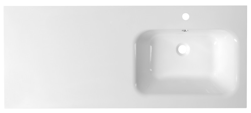 ARECA umyvadlo, litý mramor, 121x51,5cm, pravé, bílá AC121R