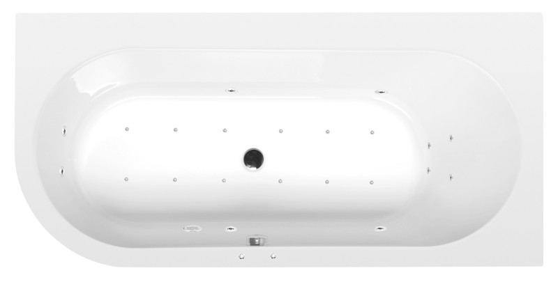 ASTRA R hydromasážní vana, 165x80x48cm, Active Hydro-Air, chrom 34611.2010