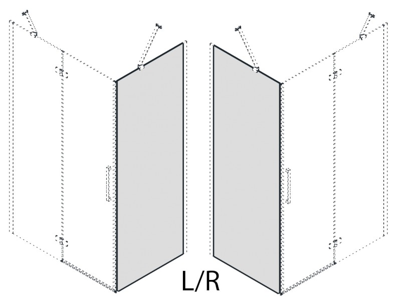 TRINITY sklo boční stěny, 1000mm, sklo čiré GT5610C