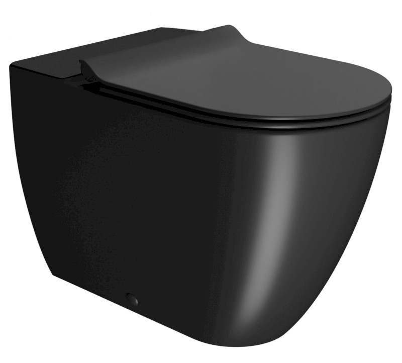 PURA WC mísa kombi spodní/zadní odpad, Swirlflush, 36x63cm, černá dual-mat 880626