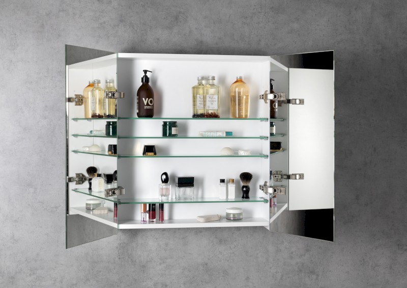 NEON koupelnová galerka, oboustranné zrcadlo, 60x66,5cm, bílá 501.200.0