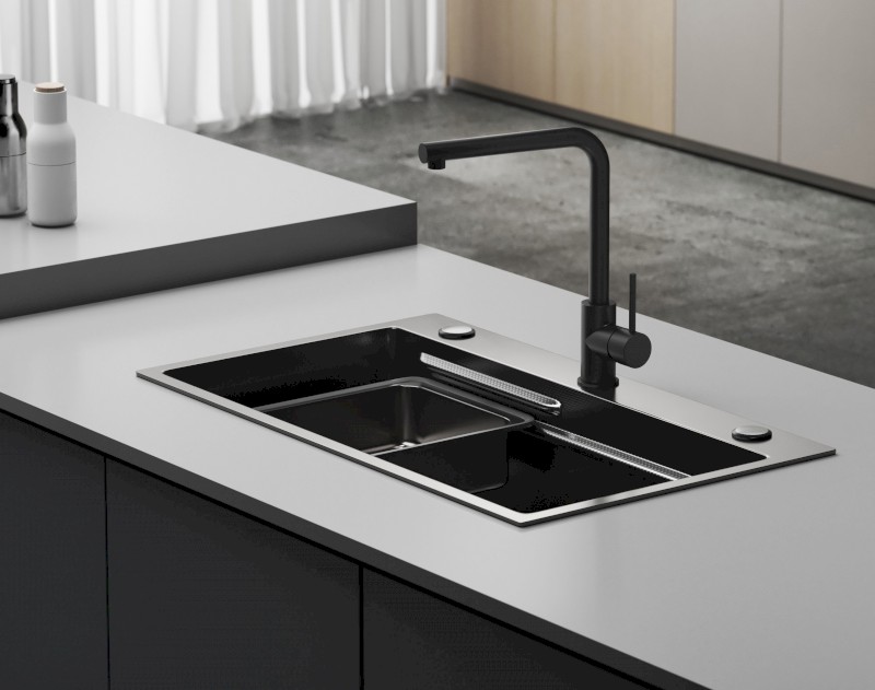 RONA stojánková dřezová baterie, černá mat JK125B