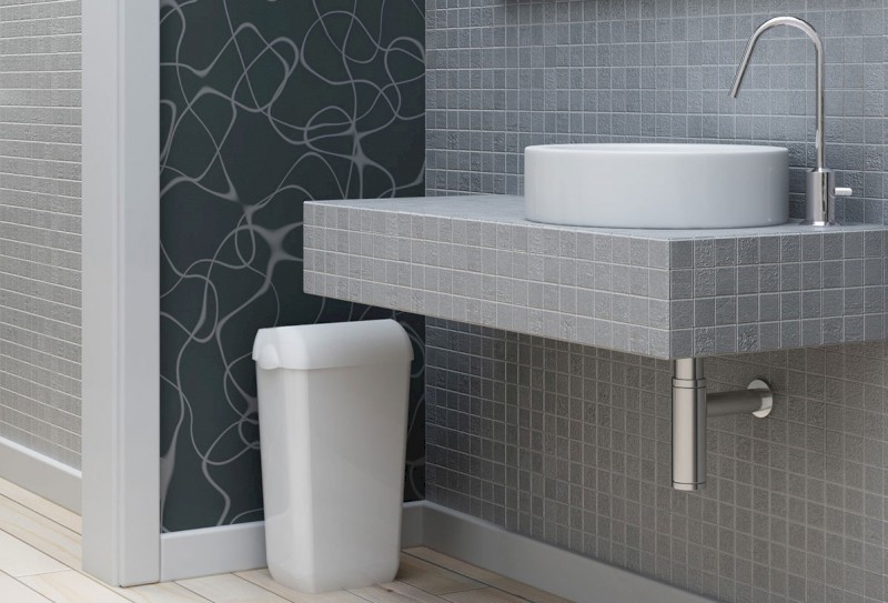 COLORED odpadkový koš nástěnný 23l, ABS, bílá A74201