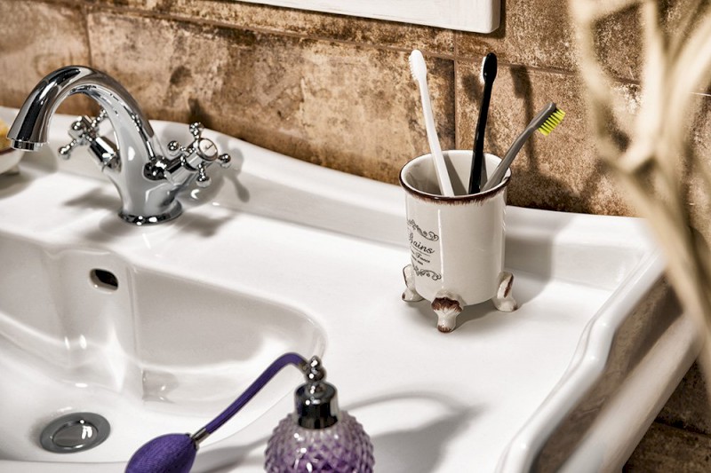 RETRO umyvadlová skříňka 89x80x48cm, starobílá 1621