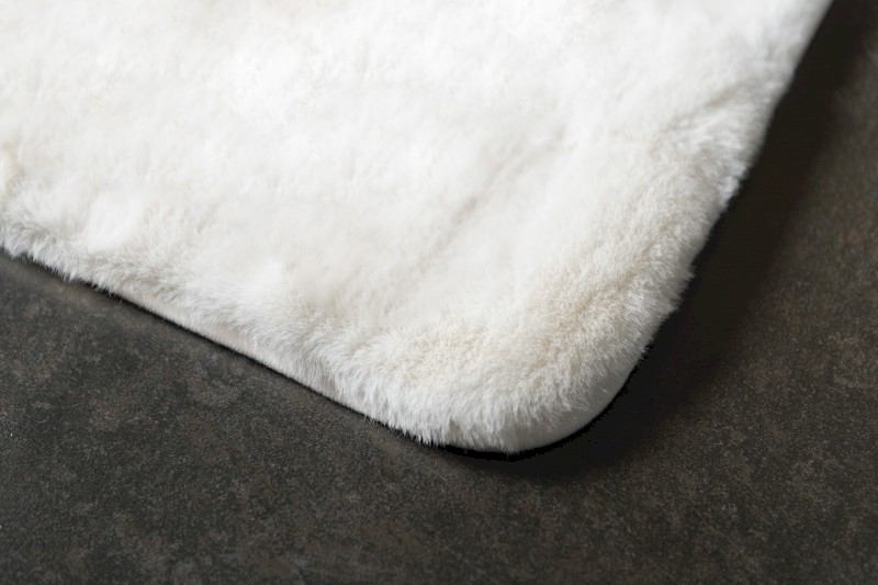 FUZZY koupelnová předložka, 50x80cm, 100% polyester, protiskluz, bílá 96FY508002