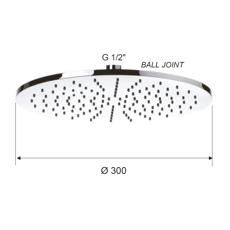 Hlavová sprcha, průměr 300mm, bílá mat SF414