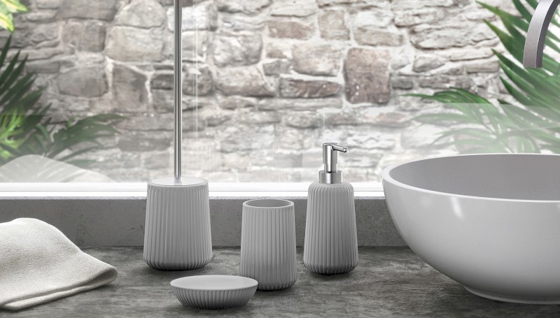 MARIKA dávkovač mýdla na postavení, šedá MK8008