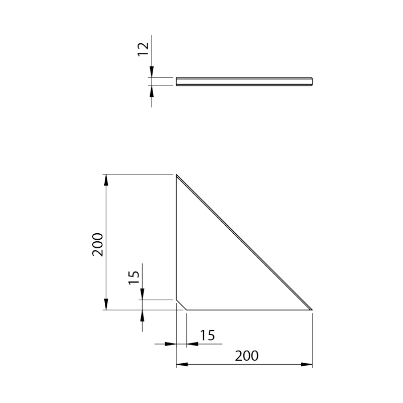ABELINE rohová police rockstone 200x200mm, concrete AE200-4033