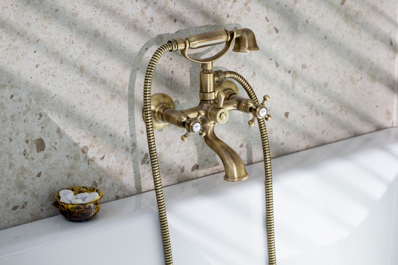 ANTEA nástěnná vanová baterie kompletní, bronz 3016