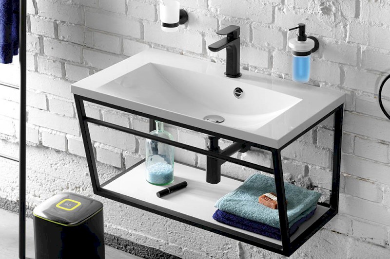 SKA konzole s policí 600x400x460mm, černá mat SKA101