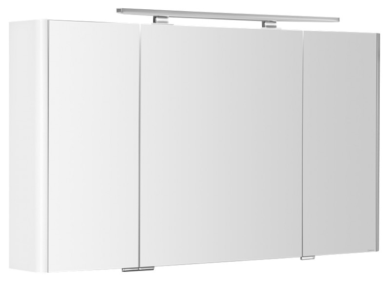 LUCIE galerka s LED osvětlením, 126x70x17cm, bílá LU125-0030