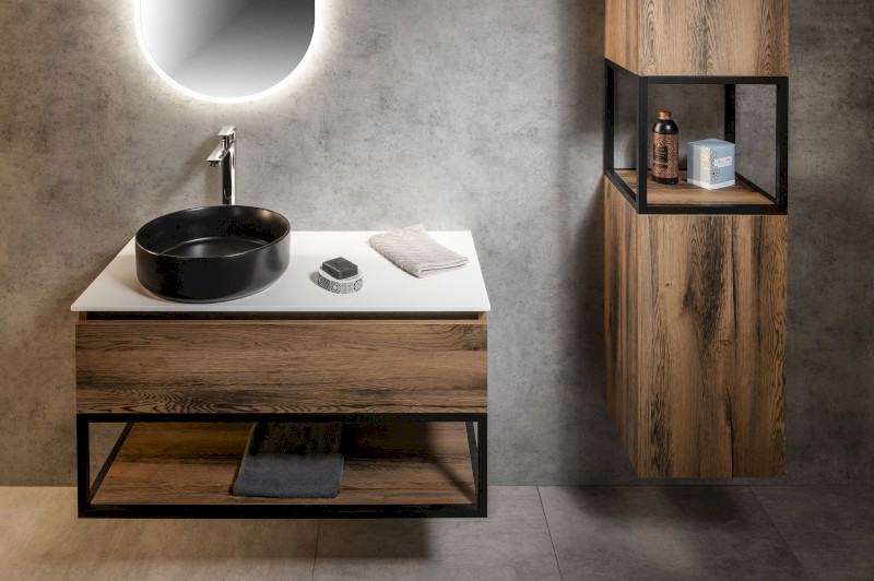 SKARA deska Rockstone 71,2x1,2x46cm, bílá mat CG025-0101