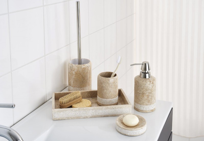 POSH WC štětka na postavení, mramor, béžová 2234419