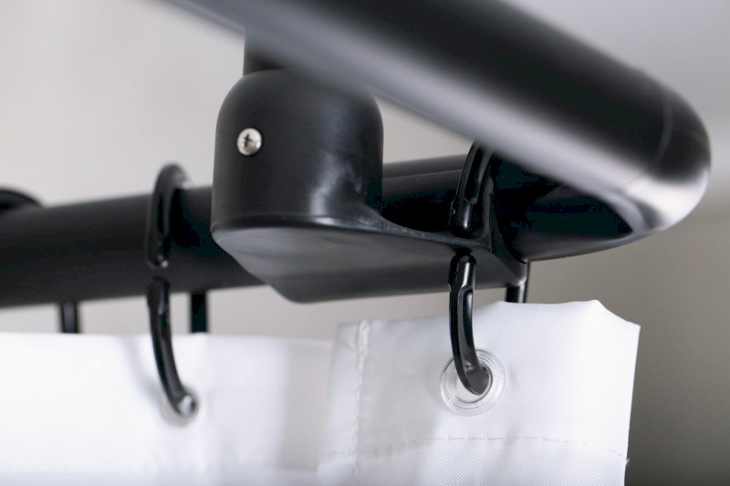 Podpora rohové sprchové tyče, černá 59611