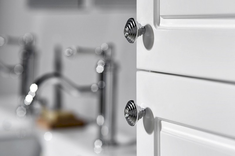 VIOLETA skříňka vysoká 35x140x30cm, pravá, bílá pololesk VI165-3131