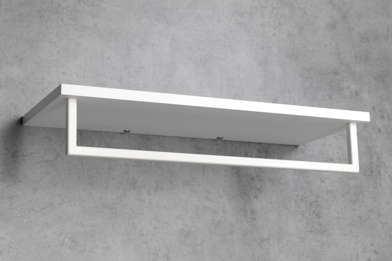 SKA polička na ručníky s hrazdou 600x250mm, bílá mat SKA385W