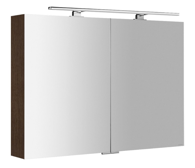 MIRRÓ galerka s LED osvětlením, 100x70x16cm, borovice rustik MC100-0016