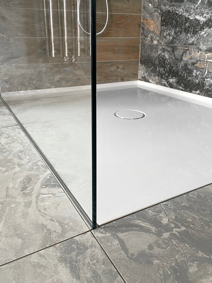 ARCHITEX sada pro neviditelné uchycení skla, podlaha-stěna-strop, 1615x2600mm, leštěný hliník AX2516