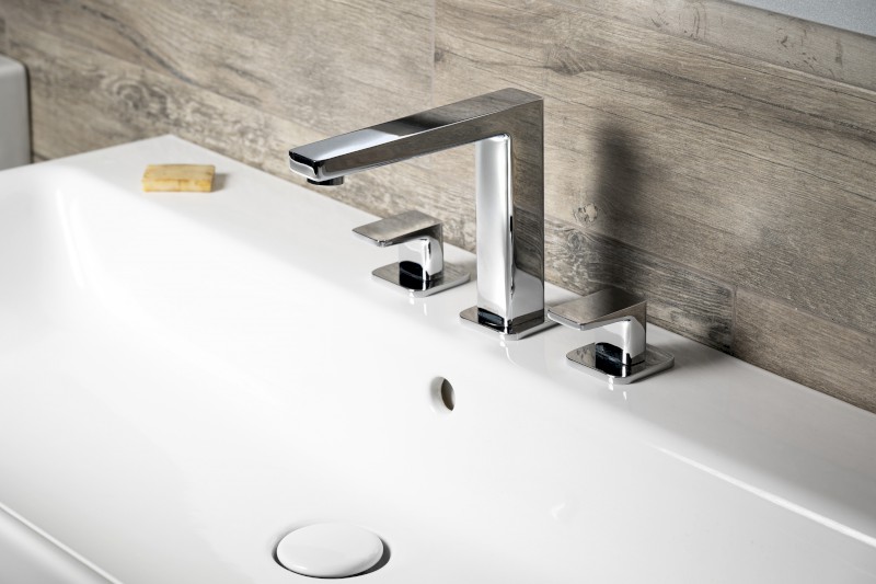 TURSI tříprvková stojánková umyvadlová baterie, chrom TI017