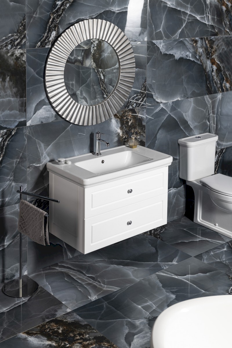 VIOLETA umyvadlová skříňka 68,5x52x46,5cm, bílá pololesk VI075-3131