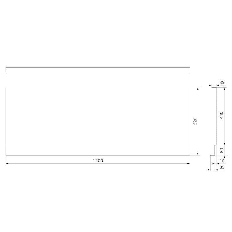 COUVERT NIKA panel čelní 140x52cm 72851