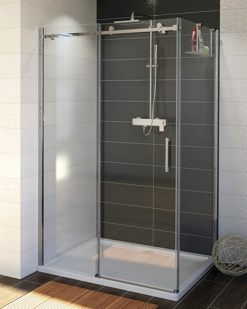 DRAGON boční stěna 900mm, čiré sklo GD7290