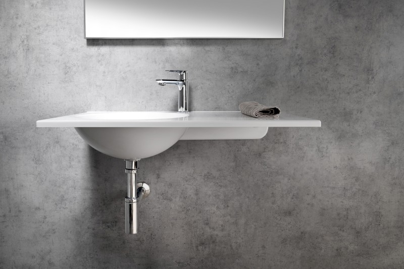 JUNO umyvadlo, litý mramor, 100x47cm, levé, bílá JU101