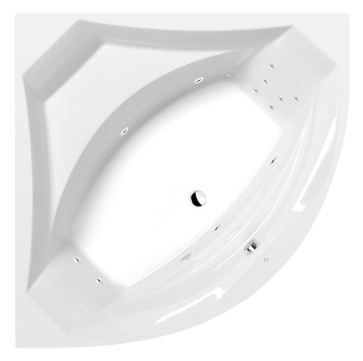 ROSANA hydromasážní vana, 140x140x49cm, Attraction Hydro, chrom 64119.3010