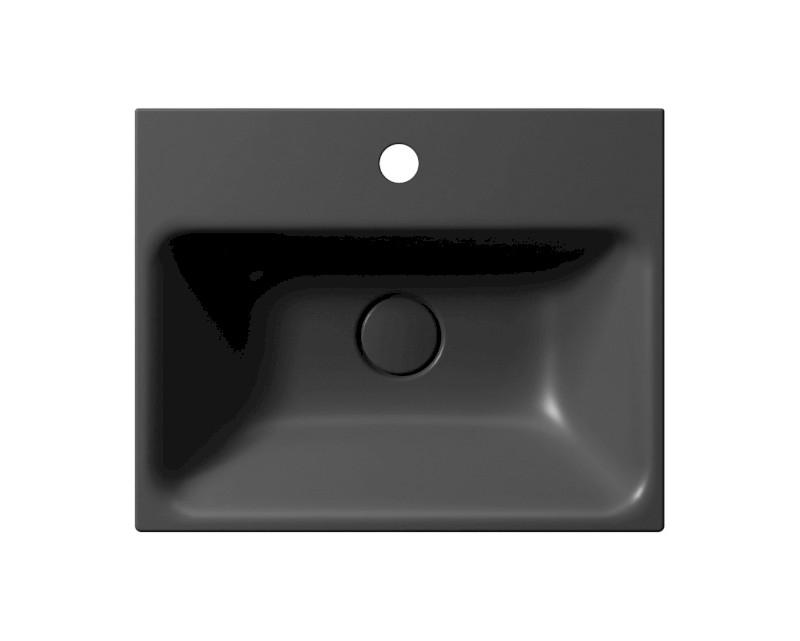 NUBES keramické umyvadlo 50x40cm, černá mat 9682126