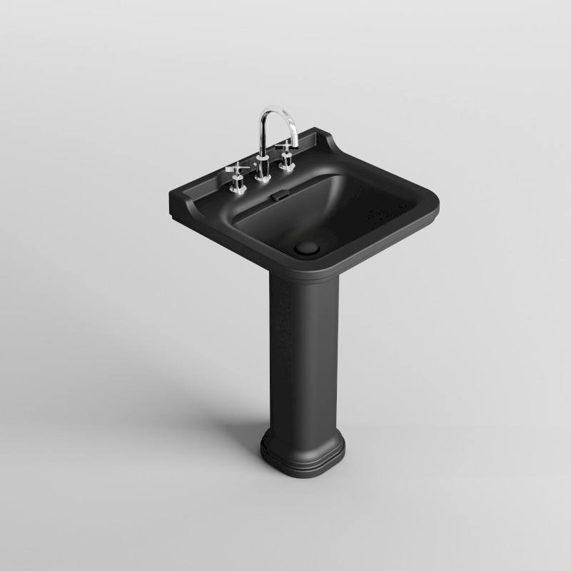 WALDORF keramické umyvadlo 60x55cm, černá mat 4140K7