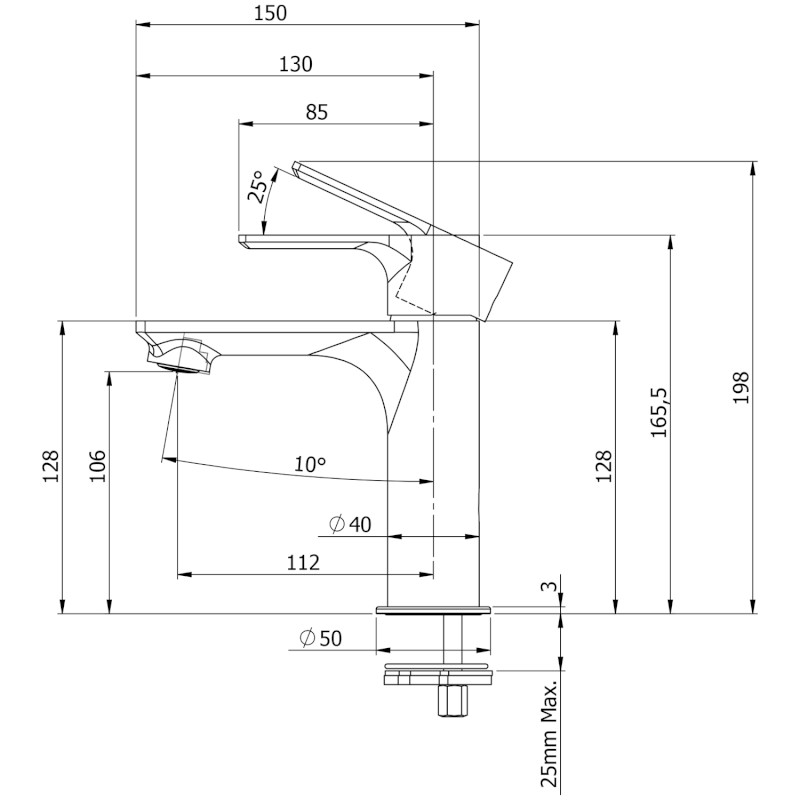 PAX stojánková umyvadlová baterie, bílá mat XA02/14