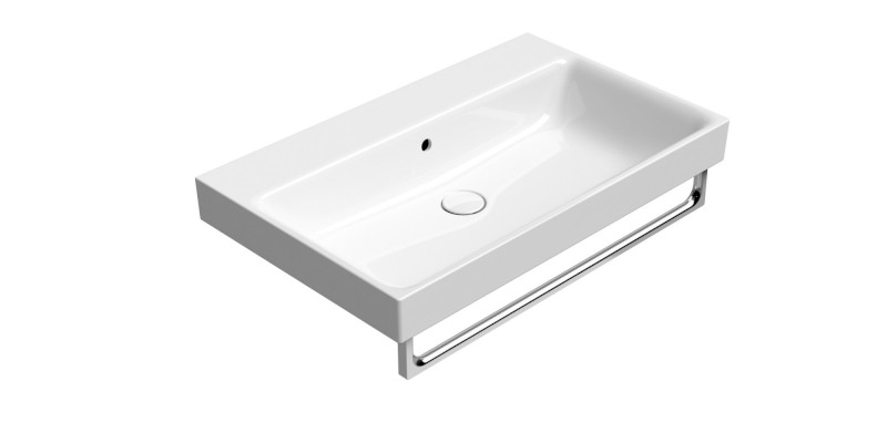 NUBES keramické umyvadlo 80x50cm, bez otvoru, bílá ExtraGlaze 9622011
