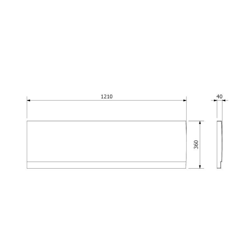 DEEP PLAIN čelní panel 120x36cm, levý 83666