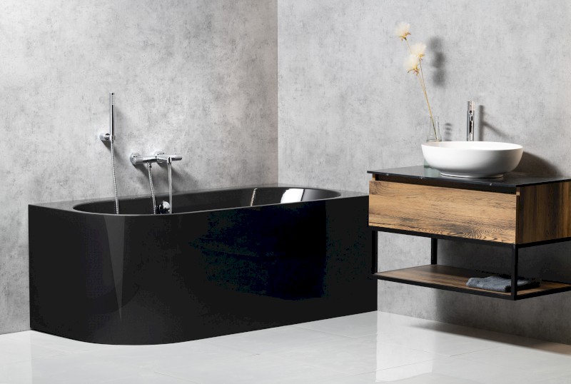 ASTRA R MONOLITH asymetrická vana 160x75x60cm, šedá 34611M.30