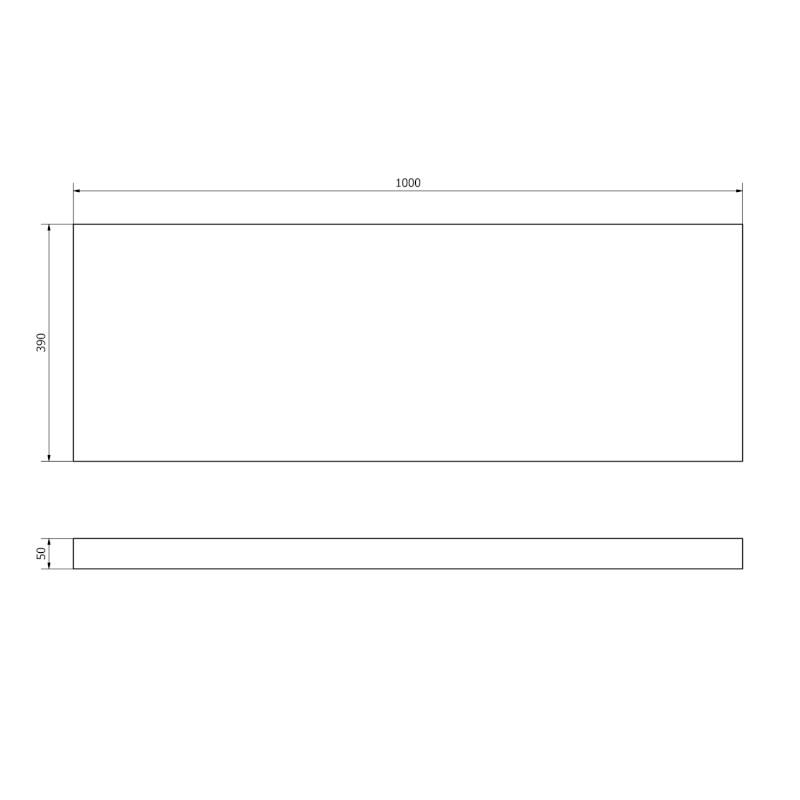 AVICE deska pod umyvadlo 100x39cm, tl.5cm, šedý kámen AV11010