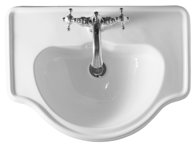 RETRO keramické umyvadlo zápustné, 62x45,5cm, bílá 103001